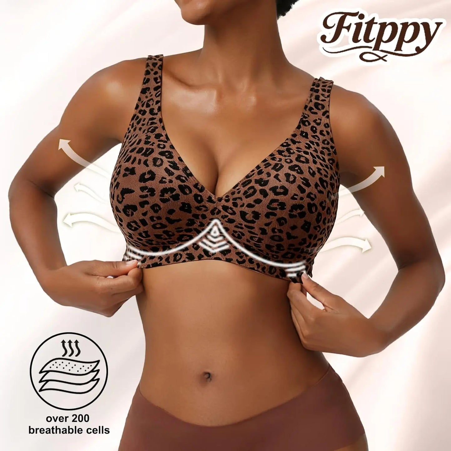 Women's Seamless Wirefree Push Up Deep V Bralette