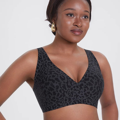 Women's Seamless Wirefree Push Up Deep V Bralette